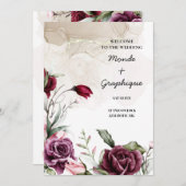 Rose Hochzeiten Kunst Einladung (Vorne/Hinten)