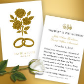 Rose & Hochzeitsbands Katholisches Gebet Keepake