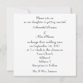 Rose Hochzeitseinladung Einladung (Rückseite)