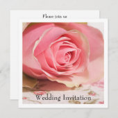 Rose Hochzeitseinladung Einladung (Vorne/Hinten)