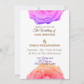 Rose Hochzeitseinladung Einladung (Vorderseite)