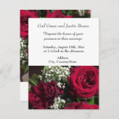 Rose Hochzeitsfeiern Einladung (Vorne/Hinten)