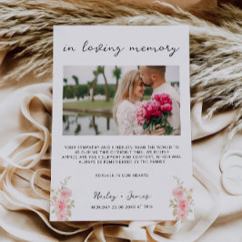 Rose Hochzeitsfeiern in einer Memorysignatur Einladung