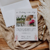 Rose Hochzeitsfeiern in einer Memorysignatur Einladung