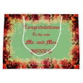 Rose - Hochzeitsgeschenktasche Große Geschenktüte (Vorderseite)