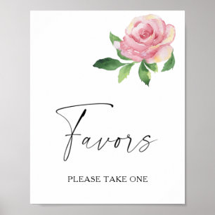 Rose - Hochzeitsgunst bitte nehmen Sie eins Poster
