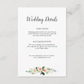 Rose Hochzeitskarte Begleitkarte (Vorderseite)