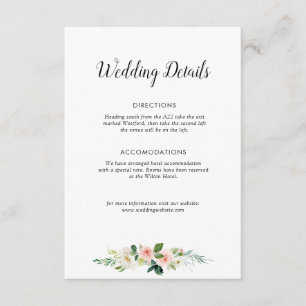 Rose Hochzeitskarte Begleitkarte