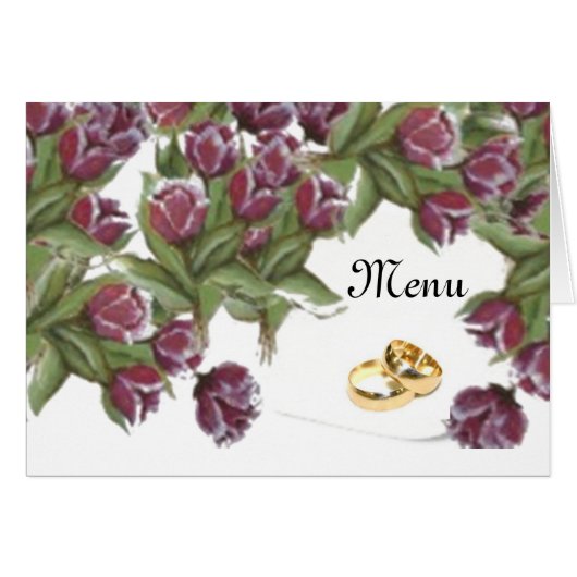 Rose - Hochzeitsmenü (Vorderseite (Horizontal))