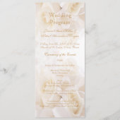Rose Hochzeitsprogramm für Weißcreme Programm (Vorderseite)