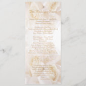 Rose Hochzeitsprogramm für Weißcreme Programm (Rückseite)