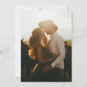 Rose Hochzeitsreise mit dem Wasser Foto Einladung (Rückseite)