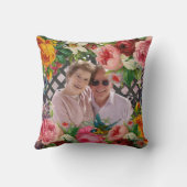 Rose Hochzeitstag FOTO Personalisiert Kissen (Rückseite)