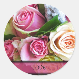 Rose Hochzeitsticker für Umschlag Aufkleber