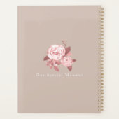Rose Hochzeitstil Planer (Rückseite)
