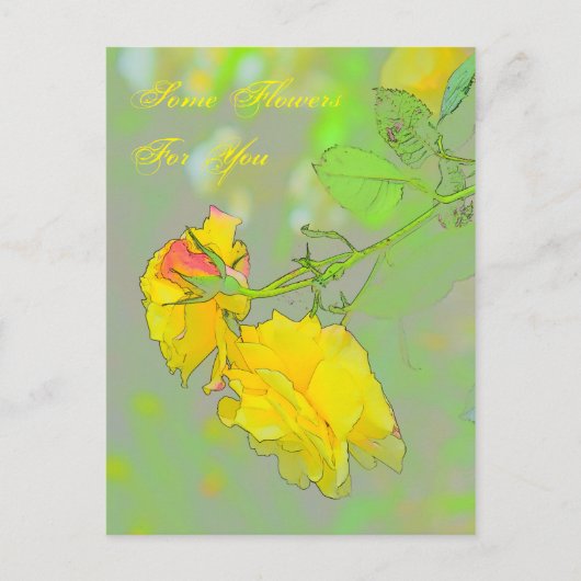 Rose, holen Sie sich Ihre Rose hier! Postkarte (Vorderseite)