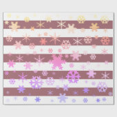 Rose Holographic Christmas Snowflake Pattern Geschenkpapier (Flach)