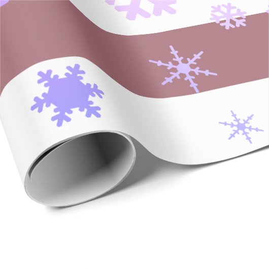 Rose Holographic Christmas Snowflake Pattern Geschenkpapier (Rolleneckpunkt)