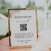 Rose Honeymoon Fund QR Code Wedding Sign, Einladung