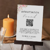 Rose Honeymoon Fund QR Code Wedding Sign, Einladung