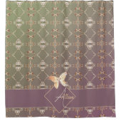 Rose Hört auf Pflaumenmoos Duschvorhang (Vorderseite)