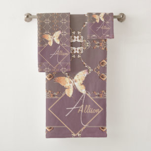 Rose Hört auf Pflaumenmooshandtuch Badhandtuch Set