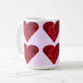 Rose hört auf Pink Cup-Tasse Kaffeetasse (Vorderseite Links)