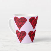 Rose hört auf rosa Latte-Tasse Milchtasse (Linke Ecke)