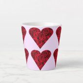 Rose hört auf rosa Latte-Tasse Milchtasse (Vorderseite)