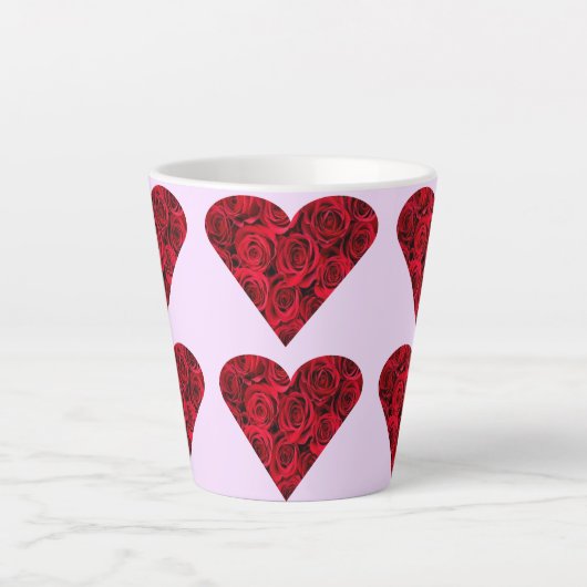 Rose hört auf rosa Latte-Tasse Milchtasse (Vorderseite)