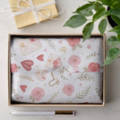 Rose Hört Buchstaben Valentinstag Seidenpapier (Geschenk)