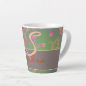 Rose hört Lila Moss Latte Tasse (Rechte Ecke)