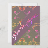 Rose hört Stationery Dankeskarte (Rückseite)