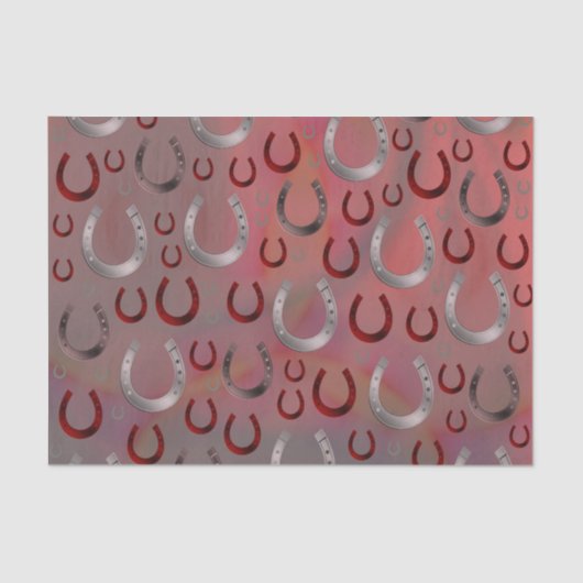 Rose, Hufeisen, Silber, Muster grau, Glück, Patter Seidenpapier (Vorderseite)