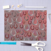 Rose, Hufeisen, Silber, Muster grau, Glück, Patter Seidenpapier (Handwerk)