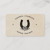 Rose-Hufeisenfarm Ranch Reitlehrer Visitenkarte (Vorderseite)