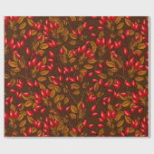 Rose Hüften, braun und rot Geschenkpapier (Flach)