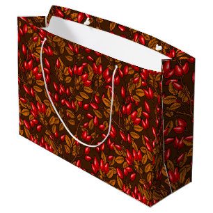 Rose Hüften, braun und rot Große Geschenktüte