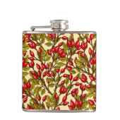 Rose Hüften, rot, grün, gelb Flachmann (Vorderseite)