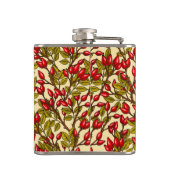 Rose Hüften, rot, grün, gelb Flachmann (Rückseite)