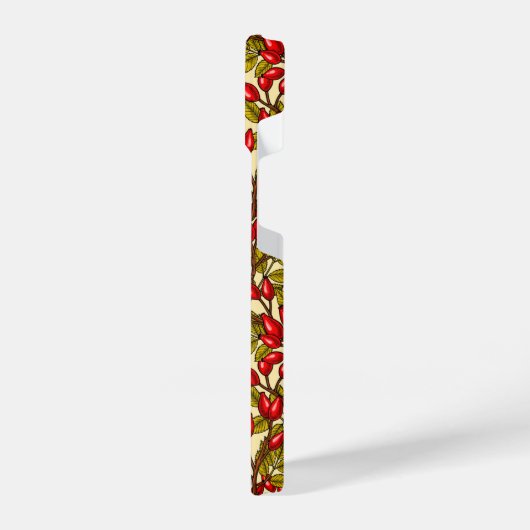 Rose Hüften, rot, grün, gelb iPhone Hülle (Linke Seite)