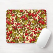 Rose Hüften, rot, grün, gelb Mousepad (Mit Mouse)