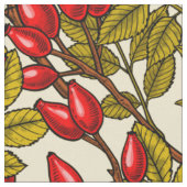 Rose Hüften, rot, grün, gelb Stoff (Nahaufnahme)