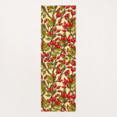 Rose Hüften, rot, grün, gelb Yogamatte (Rückseite)