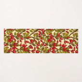 Rose Hüften, rot, grün, gelb Yogamatte (Vorderseite (Horizontal))
