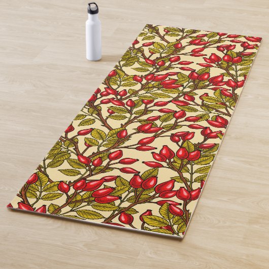 Rose Hüften, rot, grün, gelb Yogamatte (Beispiel)