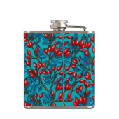 Rose Hüften, rot und blau Flachmann (Rückseite)