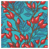 Rose Hüften, rot und blau Stoff (Nahaufnahme)
