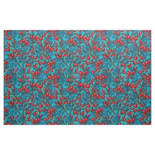 Rose Hüften, rot und blau Stoff (Fat Quarter (45,7 x 55,9 cm))