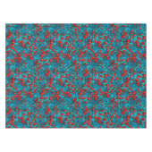 Rose Hüften, rot und blau Tischdecke (Vorderseite (Horizontal))
